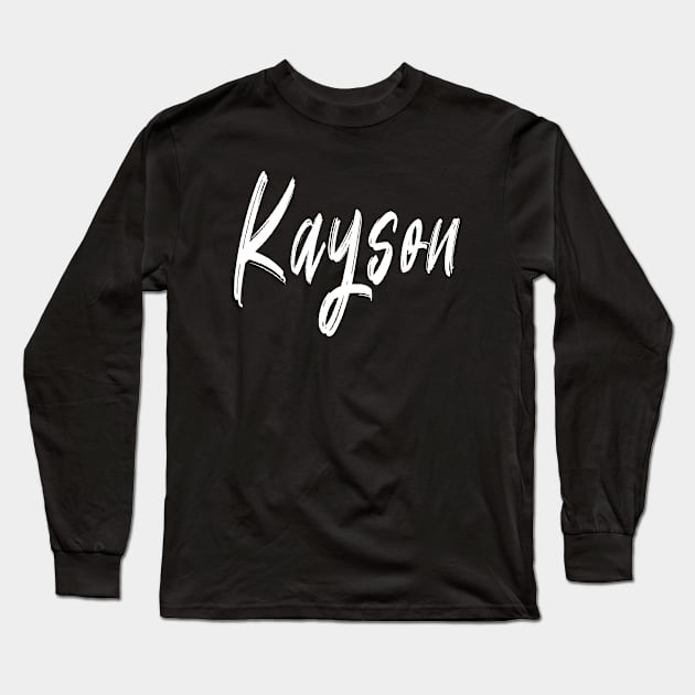 Name Boy Kayson Long Sleeve T-Shirt by CanCreate